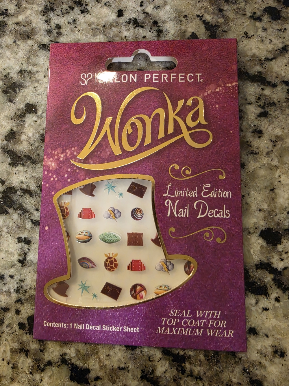 Salon Perfect Wonka Limited Edition Purple Nail Decals